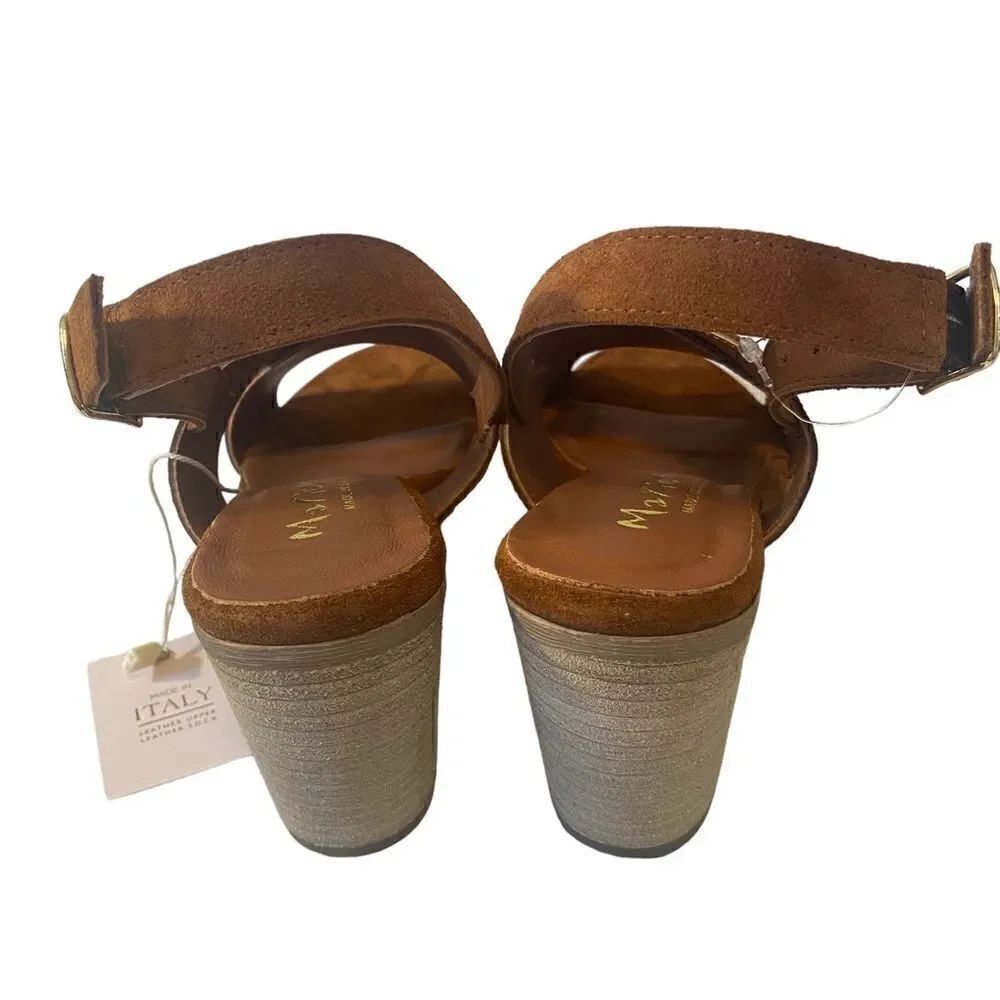 Mariella Rust Brown Suede Ankle Strap Sandals in Ladies Sz. 8M - Picture 4 of 6